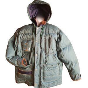 Vintage 90s Gap Downhill Slalom Ski Championship Down Jacket Size M Men's